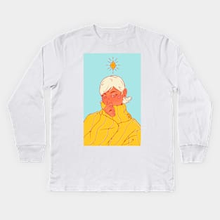 Yellow Thoughts Kids Long Sleeve T-Shirt